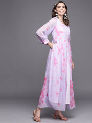Women Abstract Printed Gown Ethnic Dress-AHEDCFDP-133