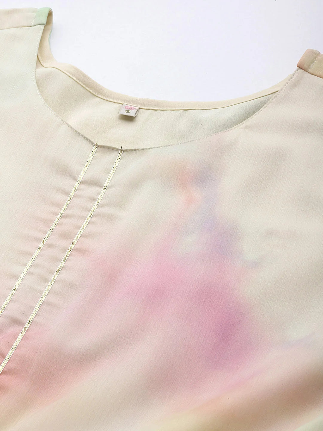 Abstract Puff Sleeve Maxi Dress | Gotta Patti | Indian Dresses