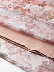 Floral Print Embellished Batwing Sleeves Maxi Dress-AHEDCFDP-220