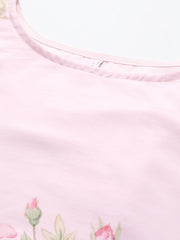 Floral Printed Layered Crepe Maxi Gown Dress-AHEDCFDP-236