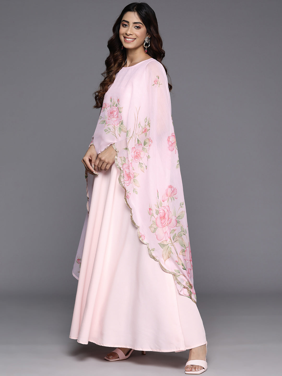 Floral Printed Maxi Gown: Shop Indian Dresses Online Now!