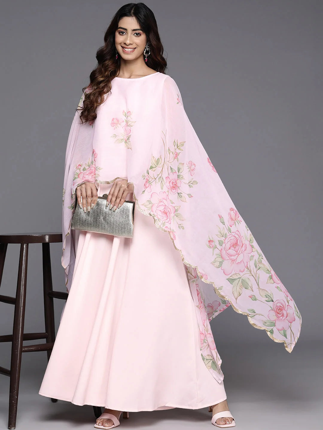 Floral Printed Maxi Gown: Shop Indian Dresses Online Now!