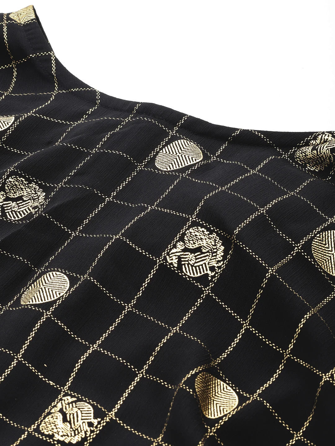 Ethnic Print Kimono Sleeve Maxi Dress | Indian Dresses Online