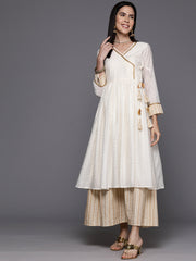 Ethnic Motifs Print Layered A-Line Maxi Ethnic Dress-AHEDCHFP-218