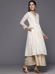Ethnic Motifs Print Layered A-Line Maxi Ethnic Dress-AHEDCHFP-218