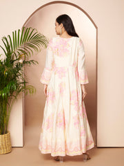 Women's Off WhiteTraditional Wear Ethnic Dress-AHEDCHKHGP-275