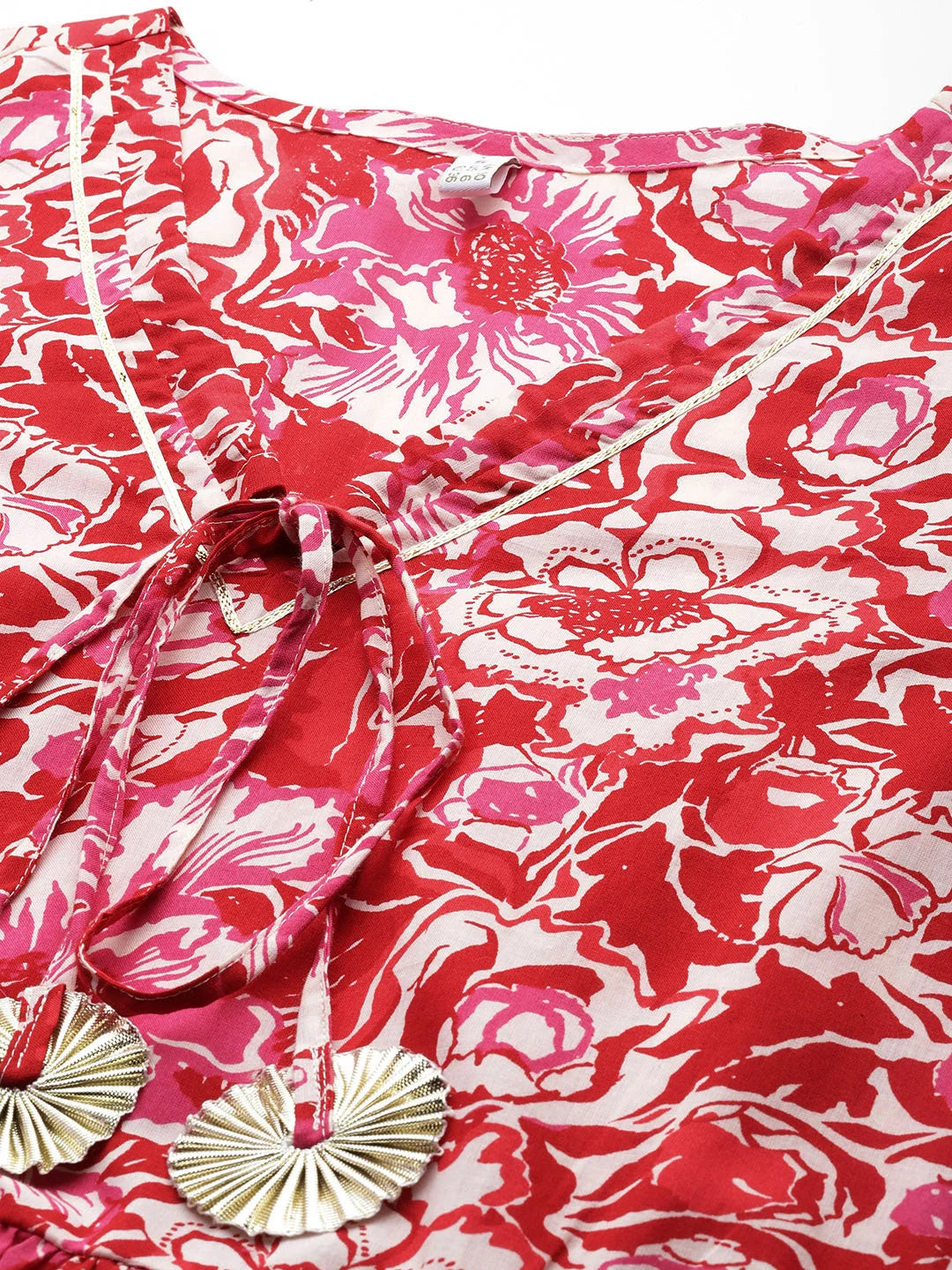 Floral Puff Sleeve Dress - Women's Cotton Western Outfits