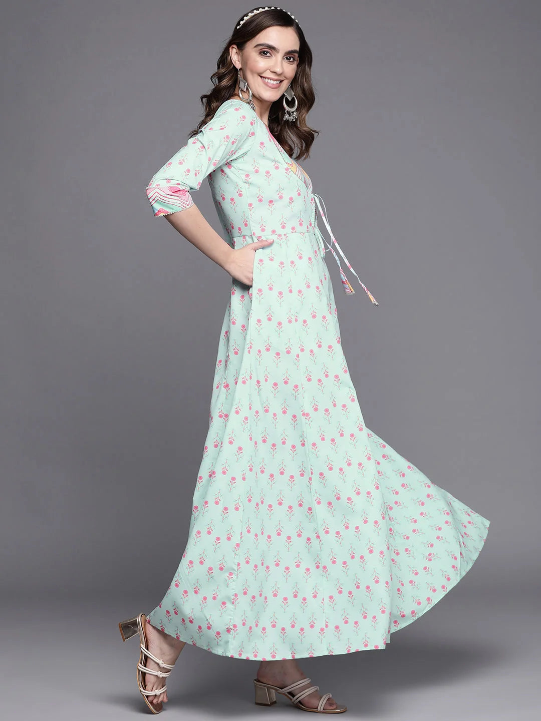 Tie-Ups Maxi Dress | Women's Indian Dresses Online