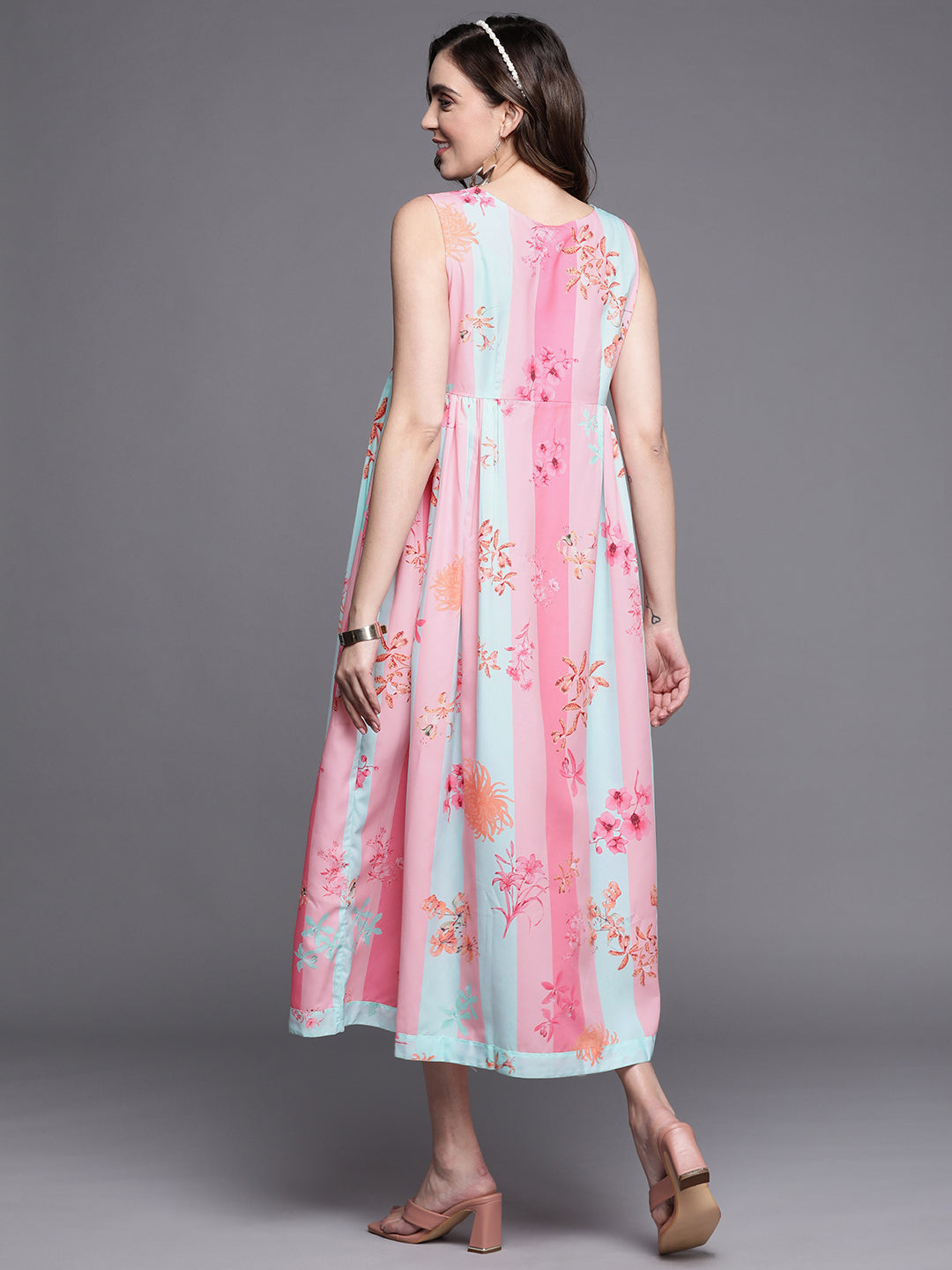 Floral Empire Midi Dress | Women's Indian Dresses