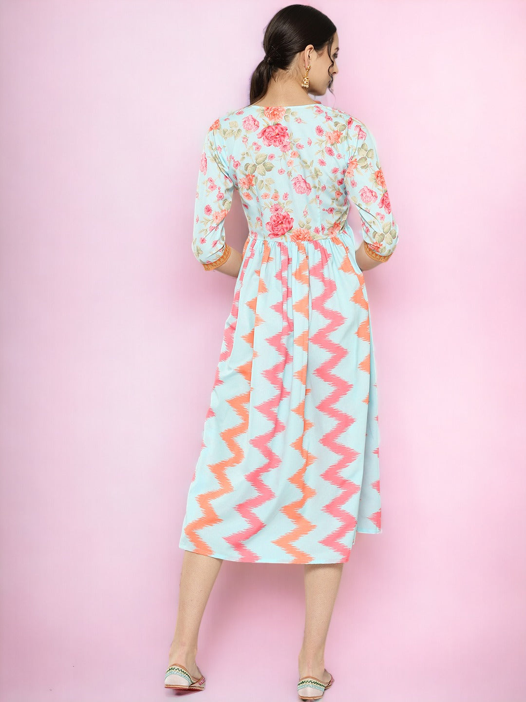 Floral Midi Empire Dress | Indian Dresses Online