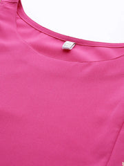 Flutter Sleeves Crepe Ethnic Gown-AHEDCRSM-223