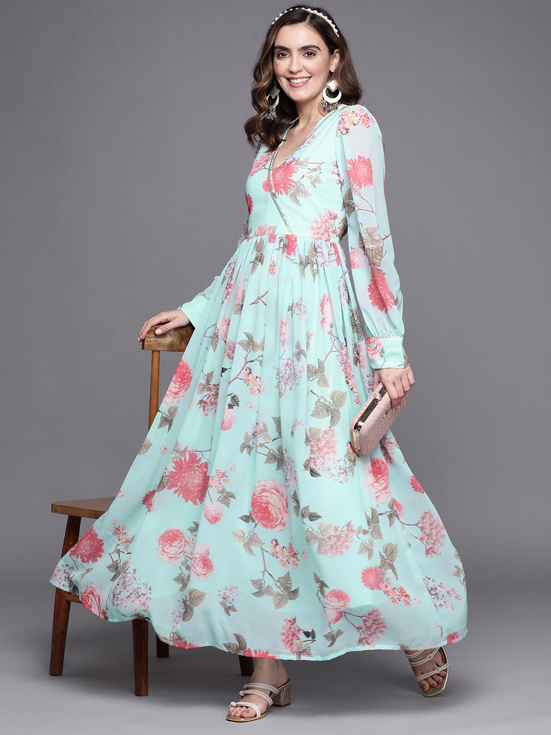 Floral Maxi Dress | Women's Indian Dresses Online