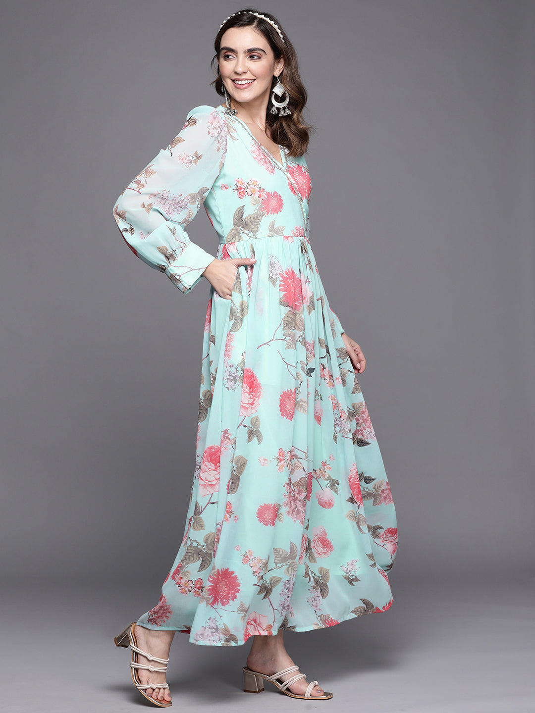 Floral Maxi Dress | Women's Indian Dresses Online