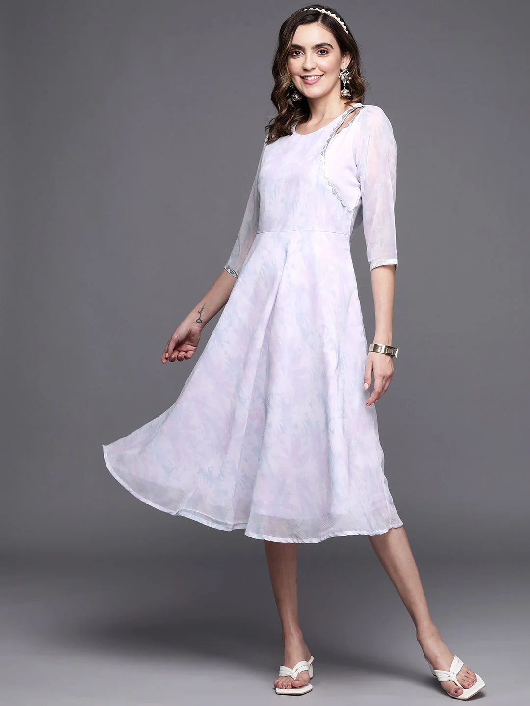 Floral Midi Ethnic Dress - Shop Indian Dresses Online