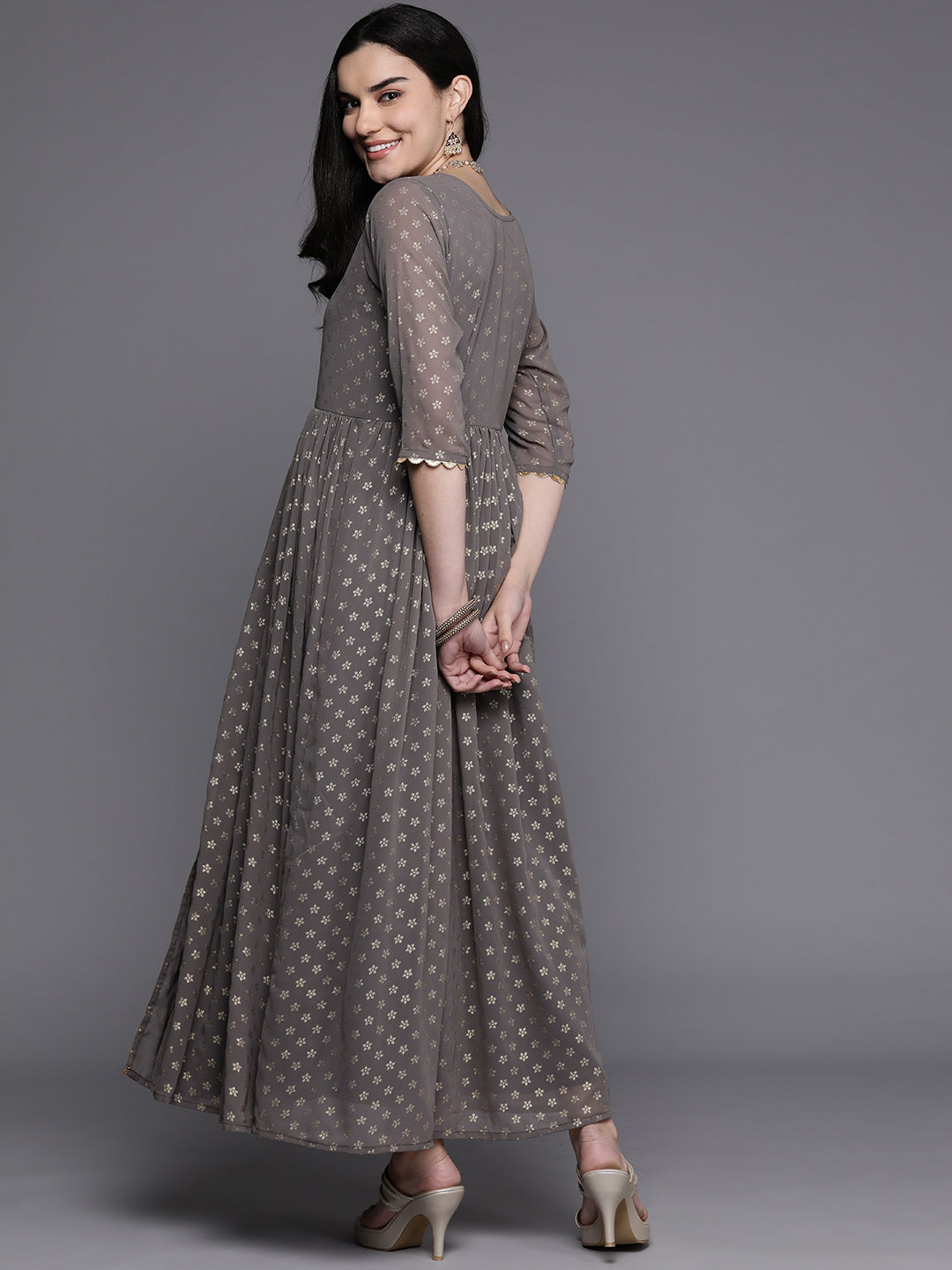Floral Maxi Dress | Indian Dresses Online - A-Line Ethnic Style
