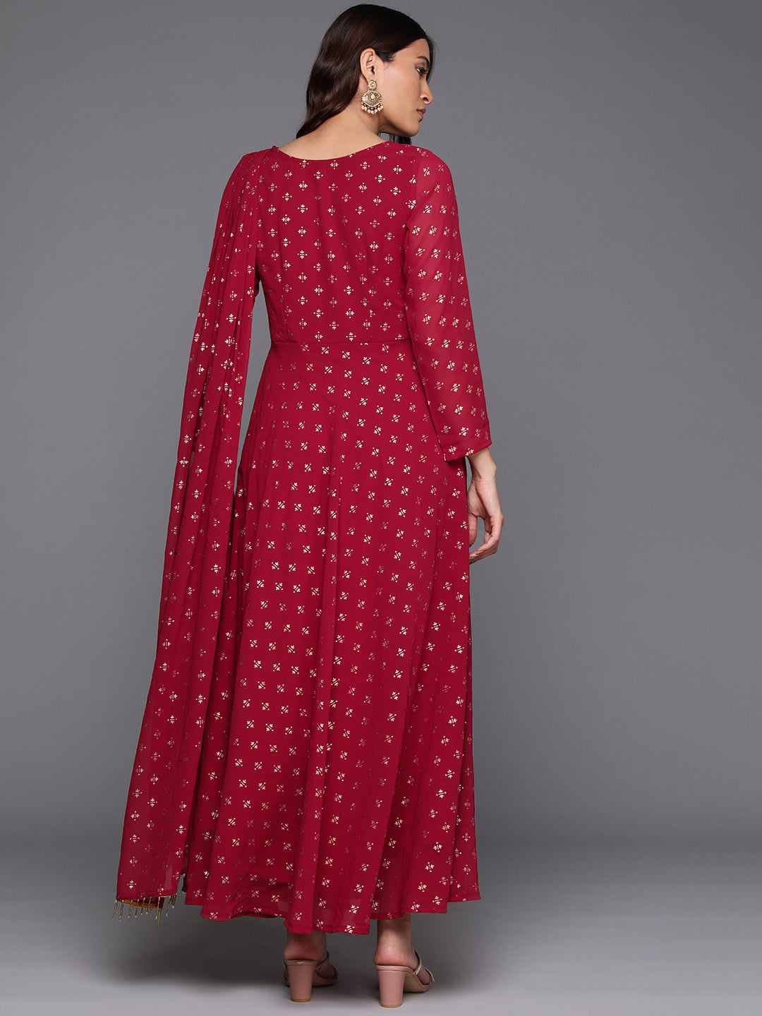 Ethnic Printed Maxi Dress - Shop Indian Dresses Online