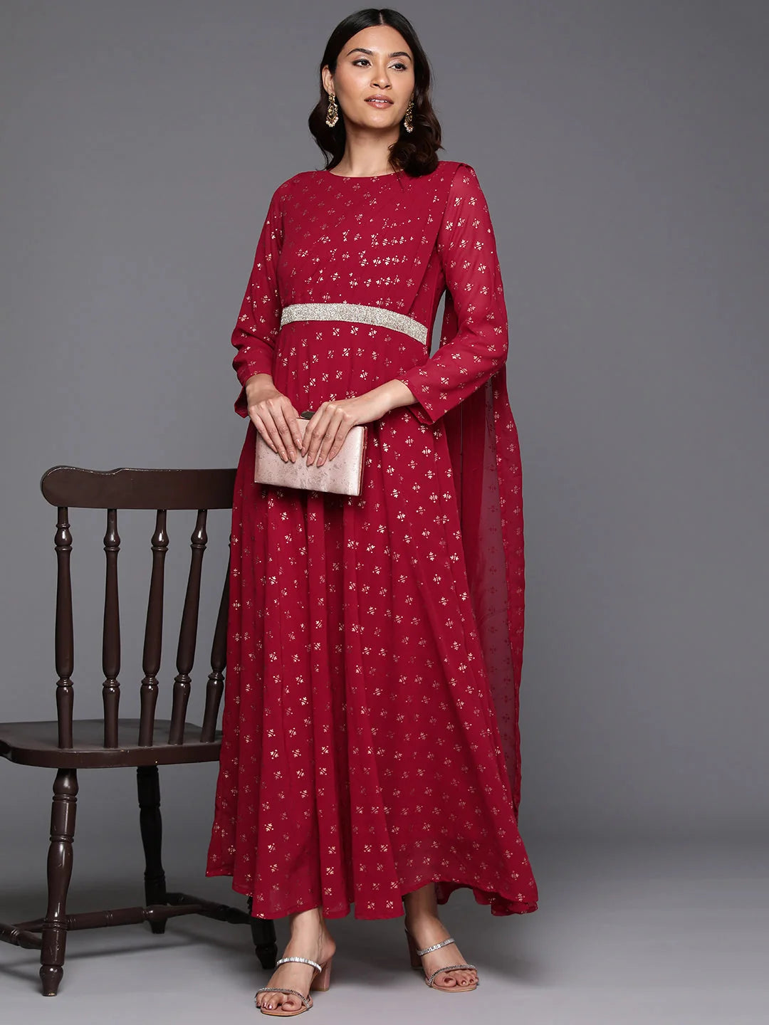 Ethnic Printed Maxi Dress - Shop Indian Dresses Online