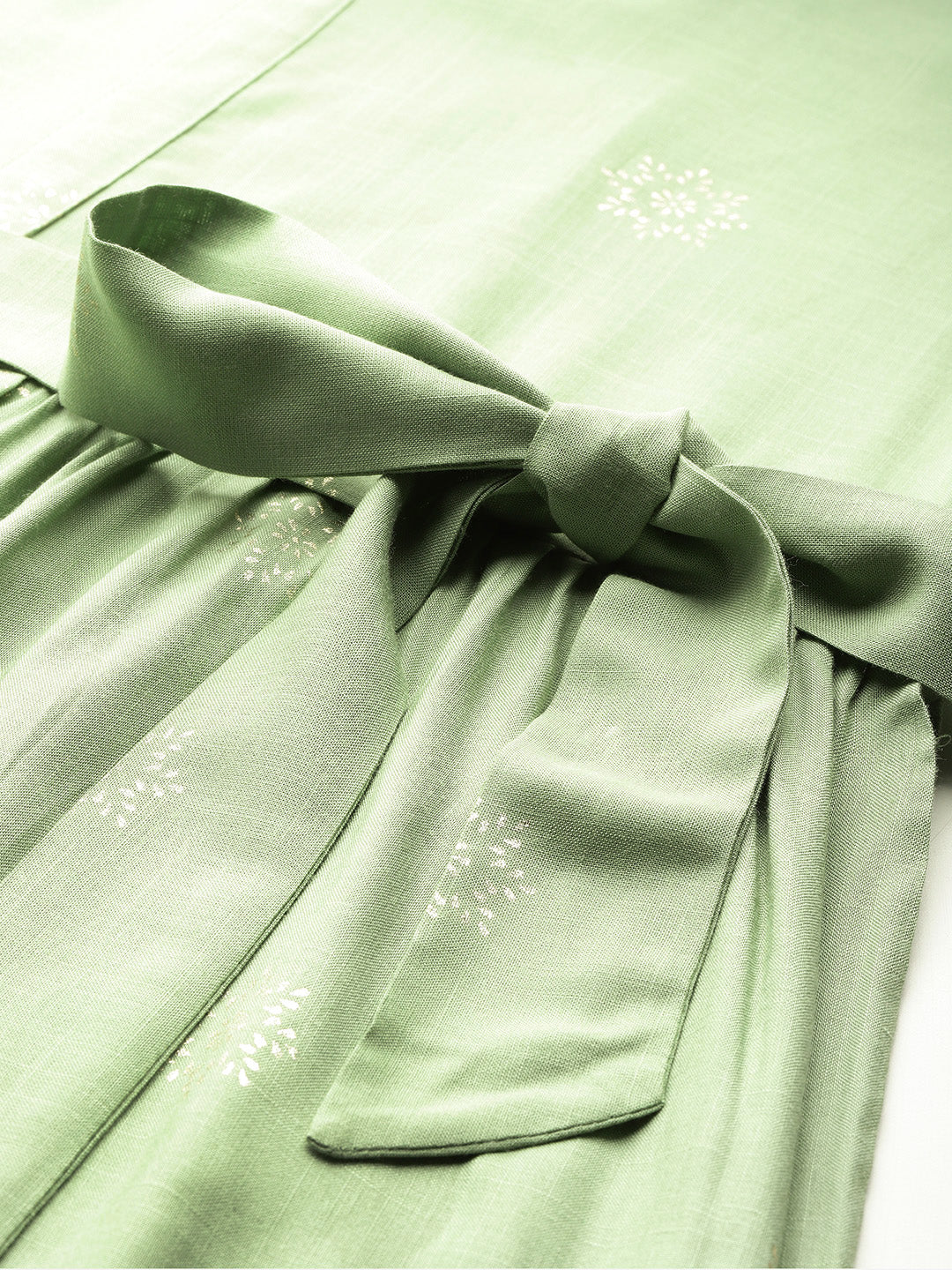 Women's Green Fusion Ethnic Dress - AHEDRYGP-267-DS