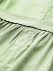 Women's Green Fusion Ethnic Dress - AHEDRYGP-267-DS