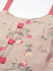 Tan Floral Printed Basic Jumpsuit-AHJSCHPG-959-FF