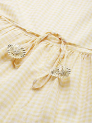 Checked Waist Tie-Ups Basic Jumpsuit-AHJSCRDP-38-ICH