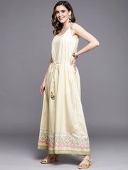 Checked Waist Tie-Ups Basic Jumpsuit-AHJSCRDP-38-ICH