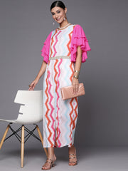 White & Pink Zig Zag Striped Printed Jumpsuit-AHJSCRDP-978-FF