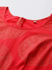 Printed Crepe Basic Jumpsuit With Waist Tie-Ups-AHJSCRFP-49