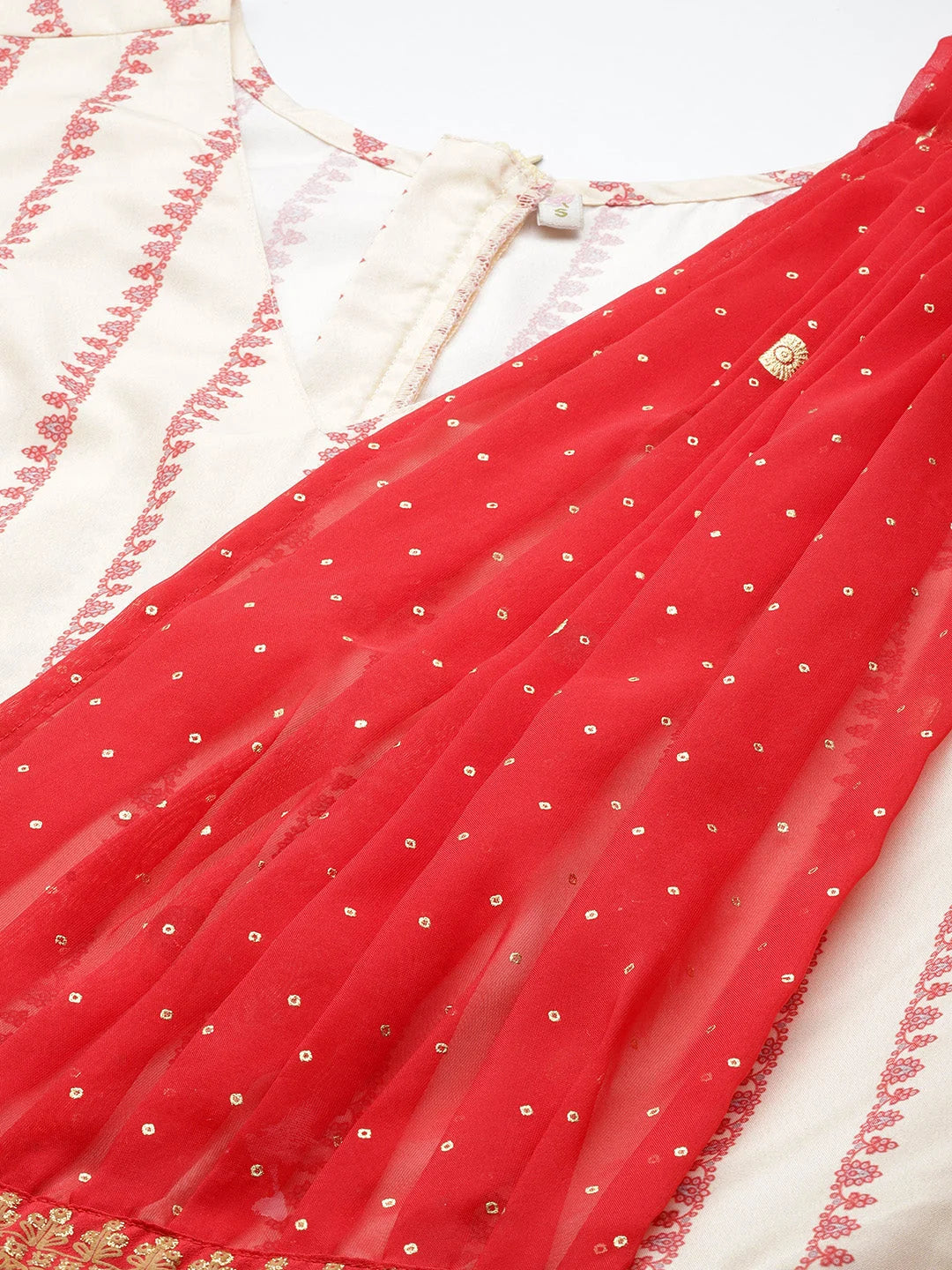 Off White & Red Printed Jumpsuit | Trendy Women's Jumpsuits