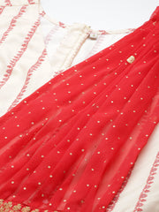 Off White & Red Printed Jumpsuit-AHJSCRPG-977-FF