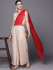 Off White & Red Printed Jumpsuit-AHJSCRPG-977-FF