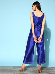 Blue Printed Top to Toe Fusion Jumpsuit-AHJSORDP-945-FF