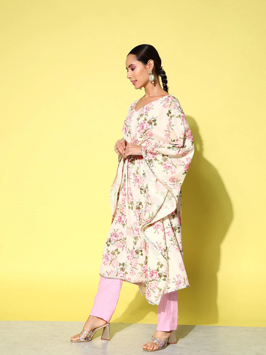 Floral Kaftan Kurta for Women | Designer Indian Kurtas
