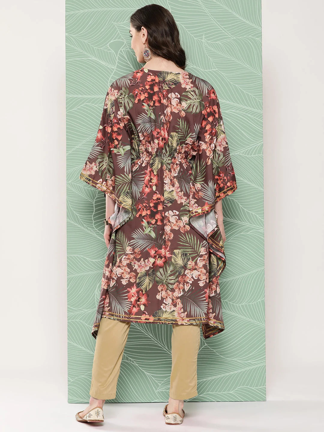Floral Printed Kaftan Kurta | Stylish Kaftans for Women