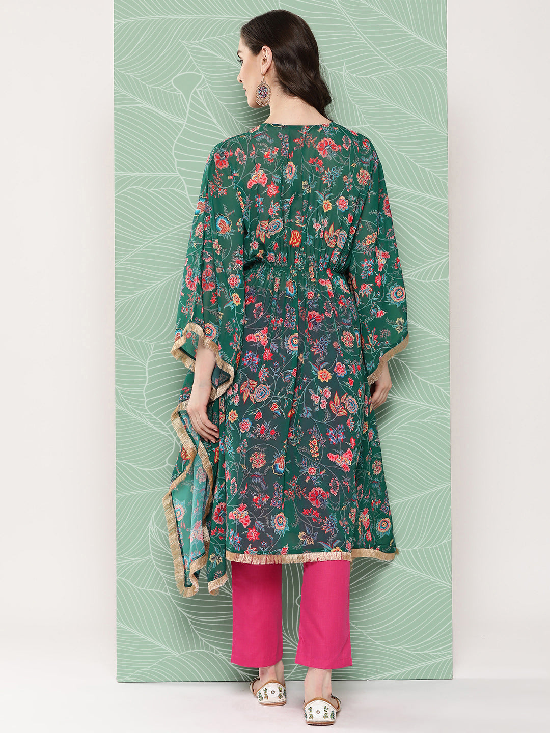 Women's Floral Printed Georgette Kaftan | Stylish Kaftans