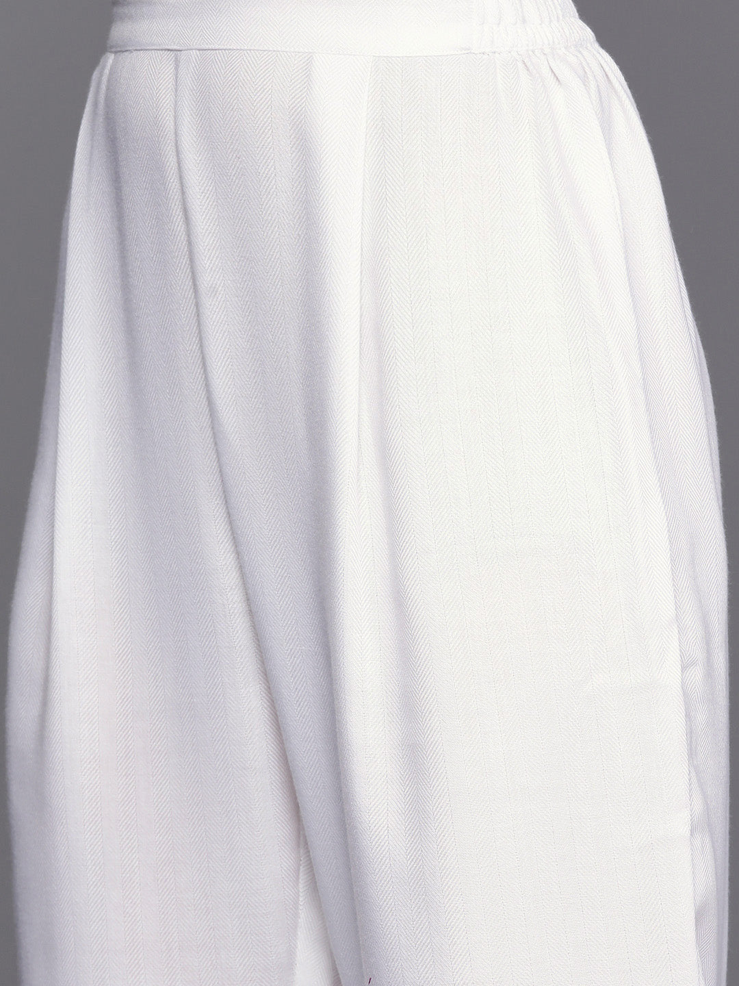 White Embroidered Pashmina Kurta Set | Women's Indian Kurta Sets