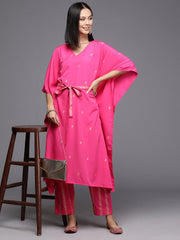 Women Floral Printed Regular Kurta with Trousers-AHKFPZBT-COMBO-851
