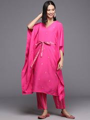 Women Floral Printed Regular Kurta with Trousers-AHKFPZBT-COMBO-851