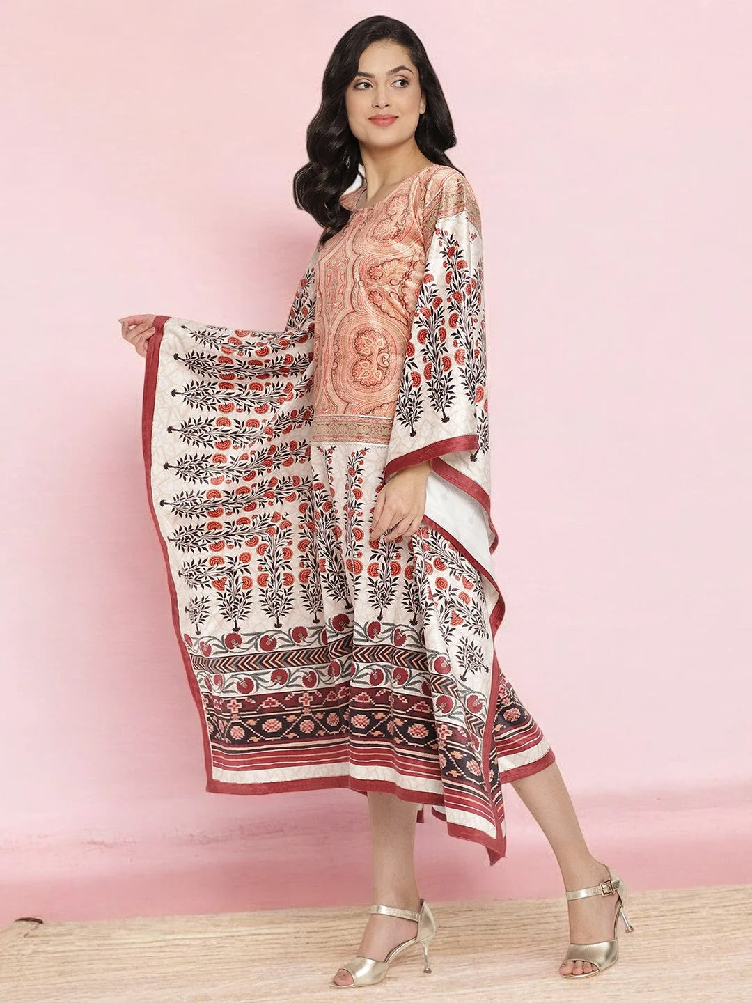 Beige Velvet Kaftan: Stylish Women's Kaftan Dresses & Resort Wear