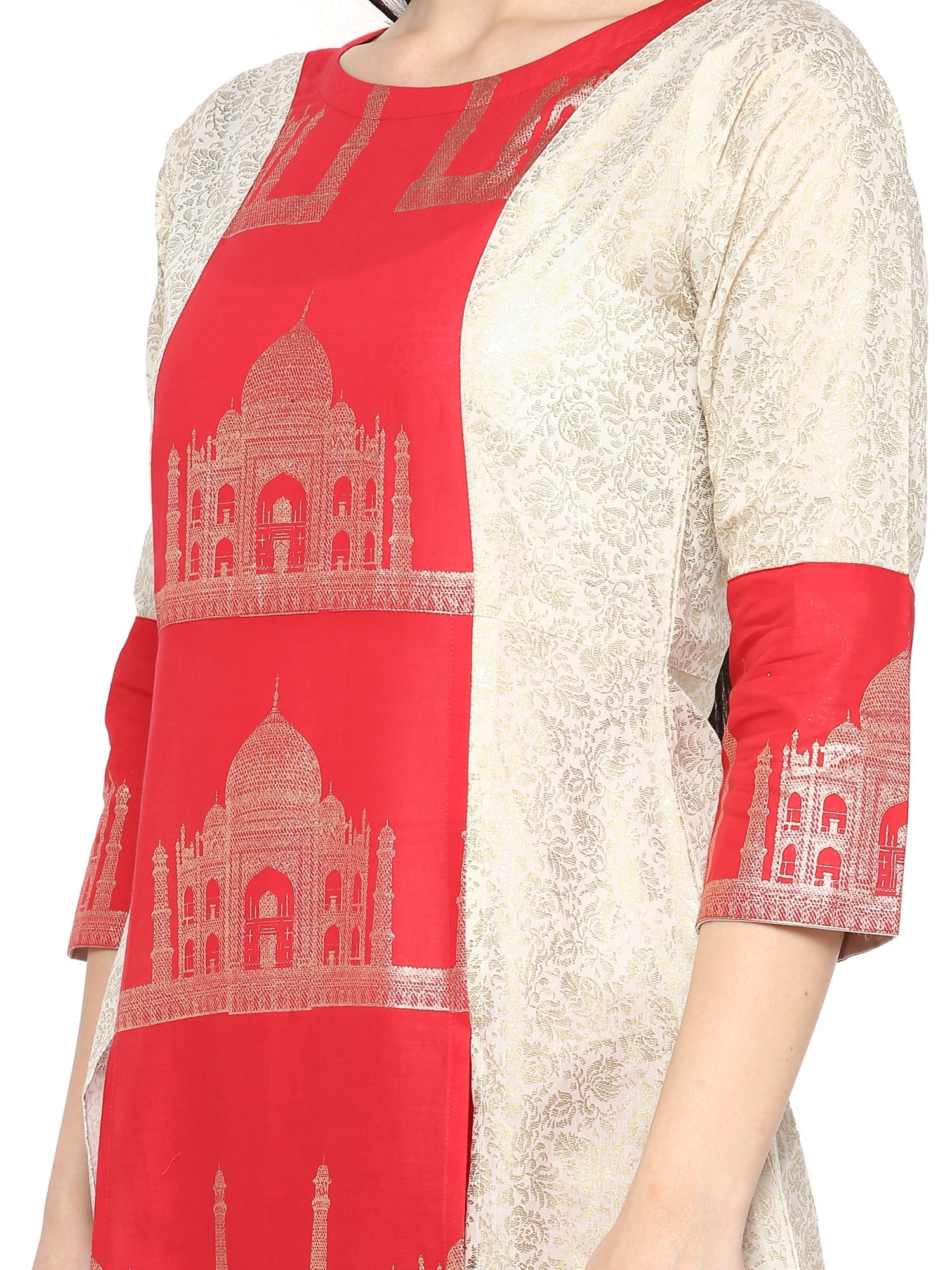Taj Mahal Print Indian Kurta for Women | Unique Kurtas
