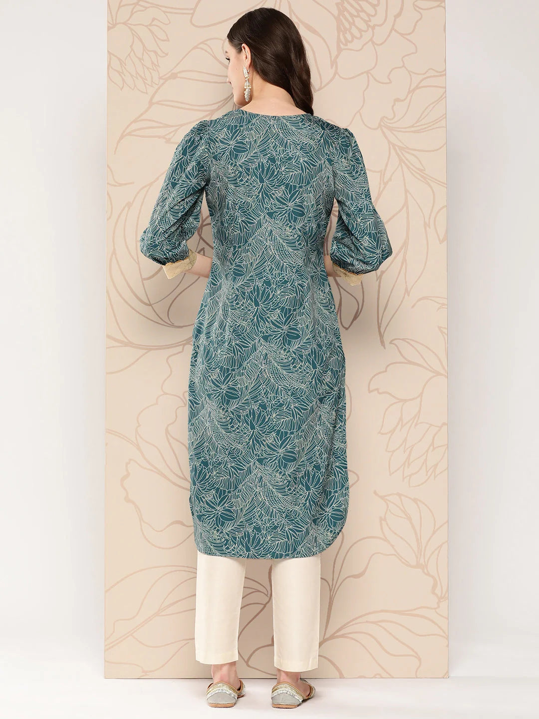Floral Gotta Patti Indian Kurta for Women - Shop Now!