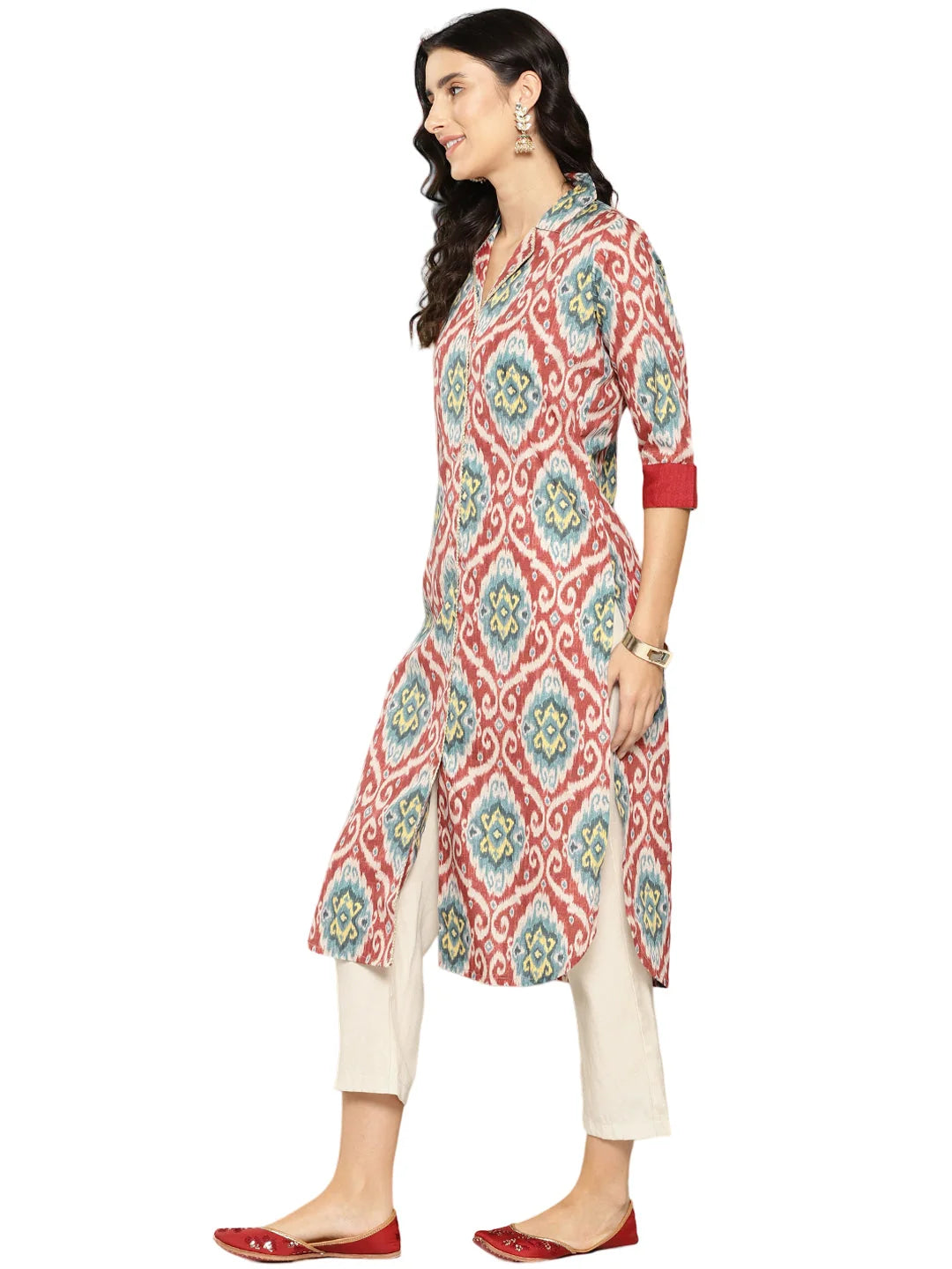 Women's Printed Crepe Kurta - Indian Kurta Sets for Women