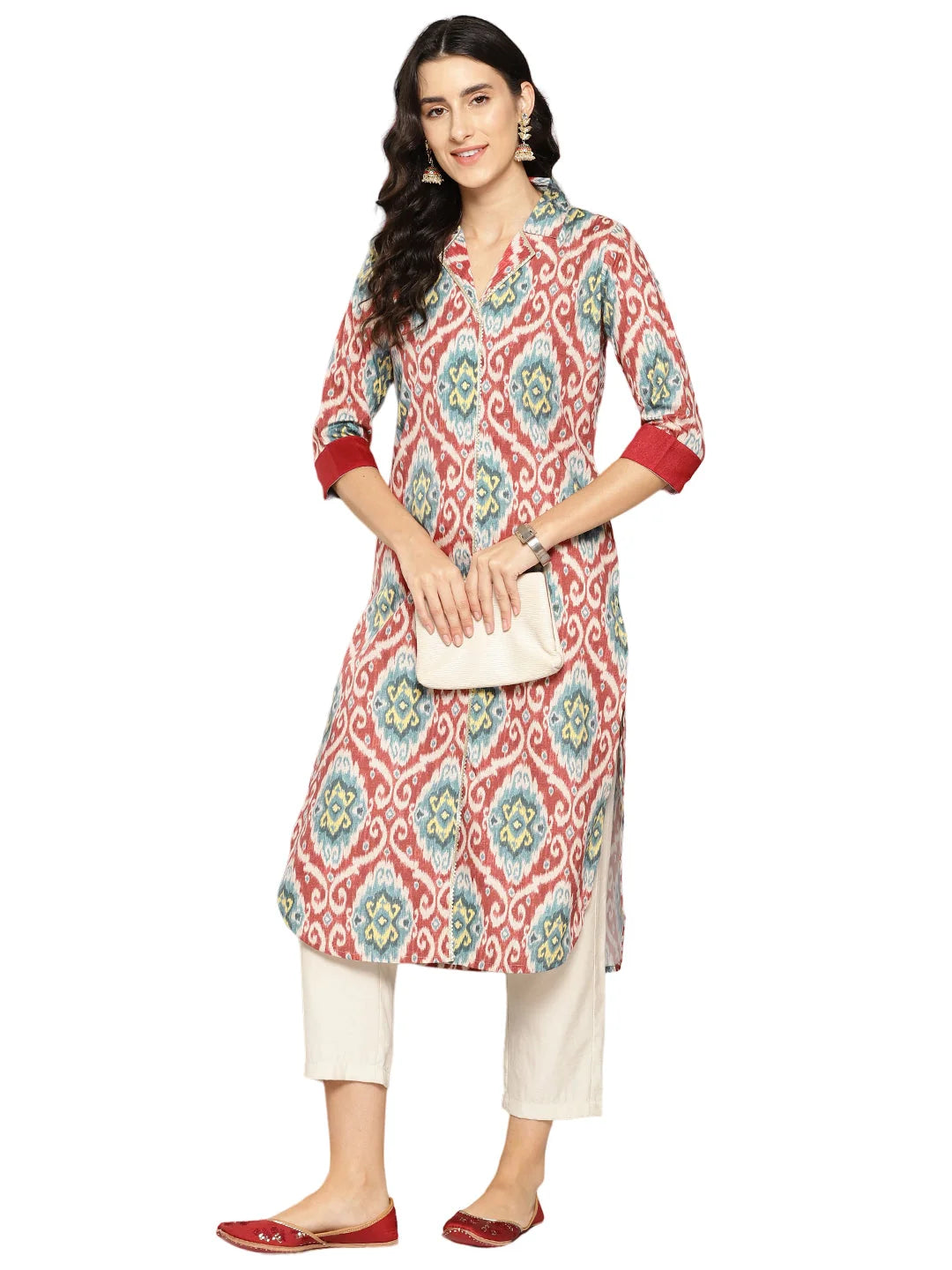 Women's Printed Crepe Kurta - Indian Kurta Sets for Women