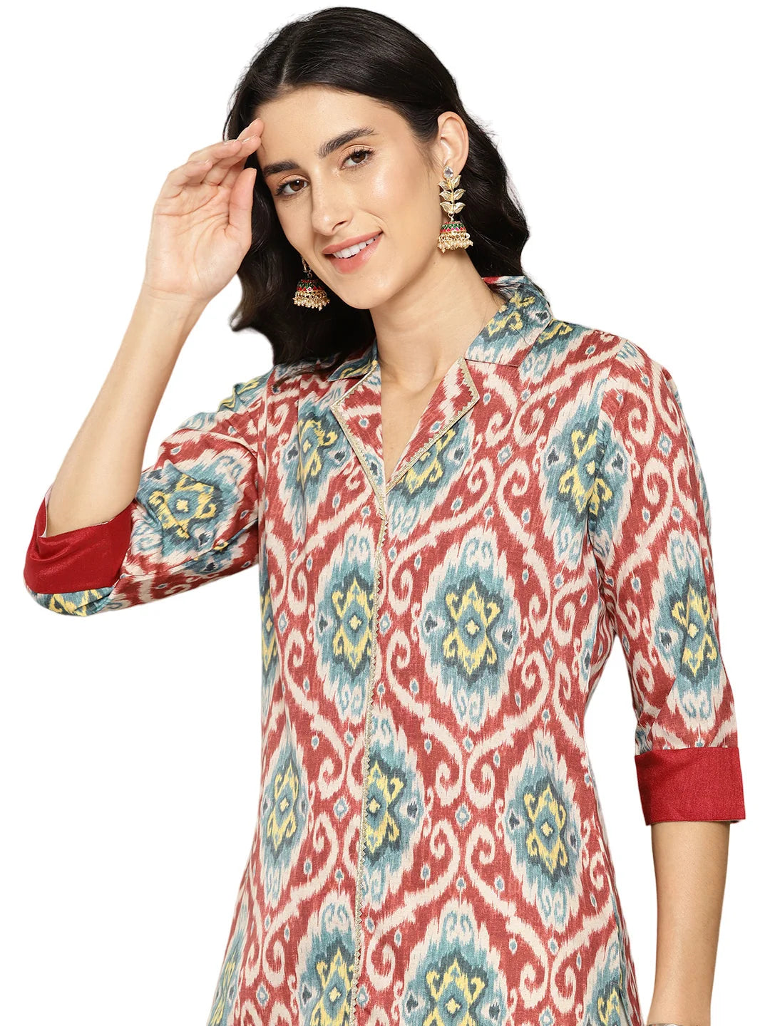 Women's Printed Crepe Kurta - Indian Kurta Sets for Women