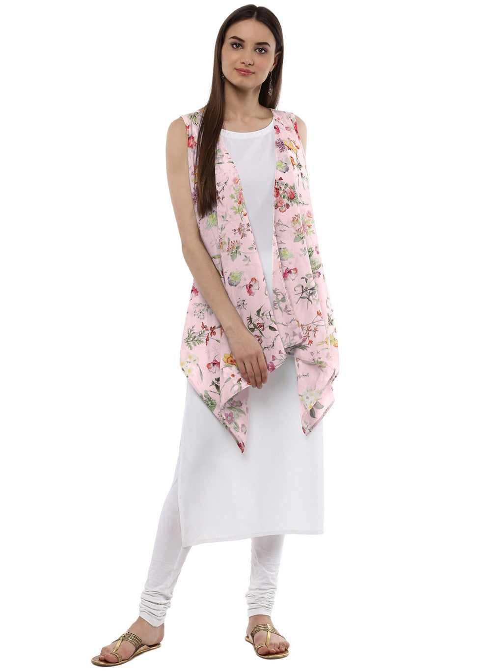 Floral Scarf Cape Kurta | Latest Indian Kurta for Women Online