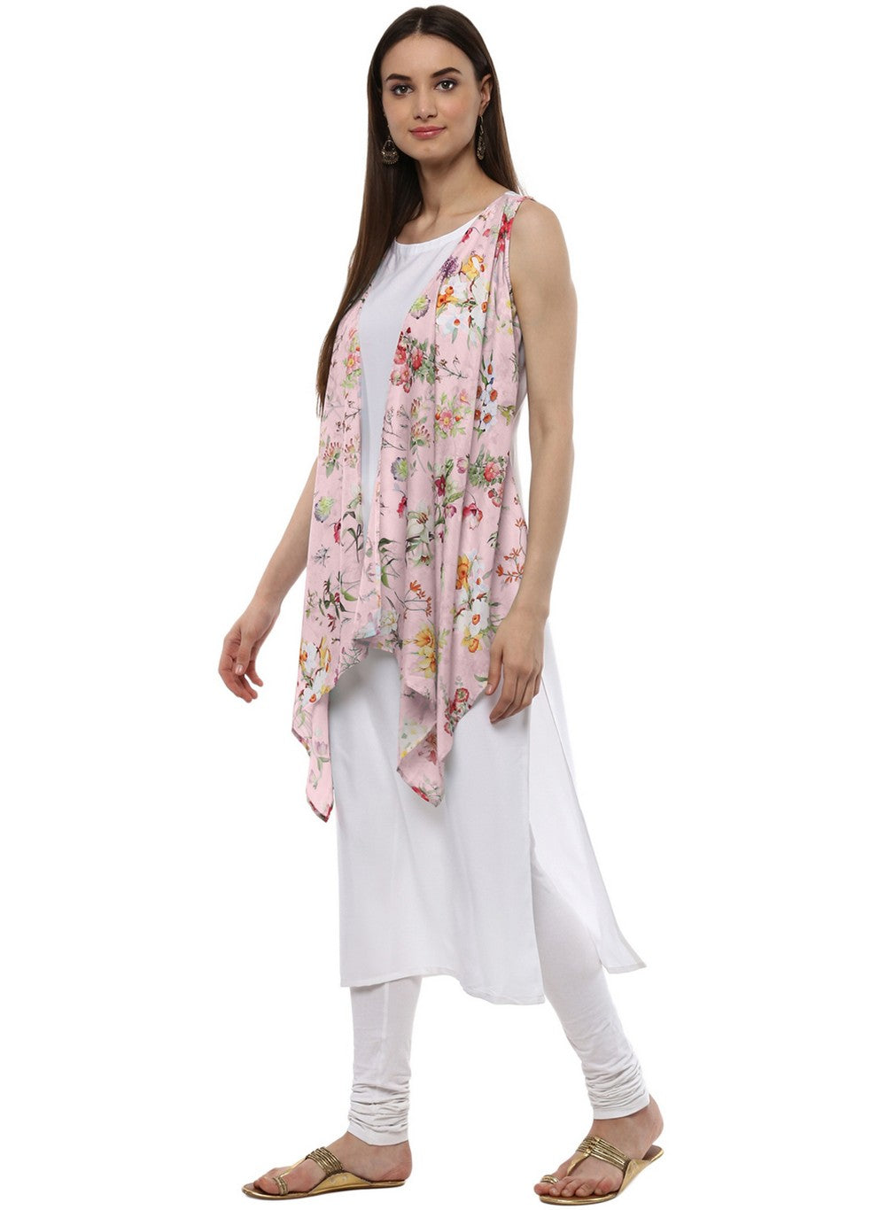 Floral Scarf Cape Kurta | Latest Indian Kurta for Women Online