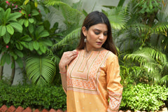Yellow Digital Print Kurta-AHKUCRDP-899