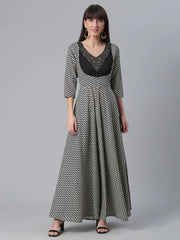 Black Digital Printed Kurta-AHKUCRDPFP-876