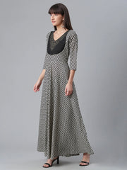 Black Digital Printed Kurta-AHKUCRDPFP-876