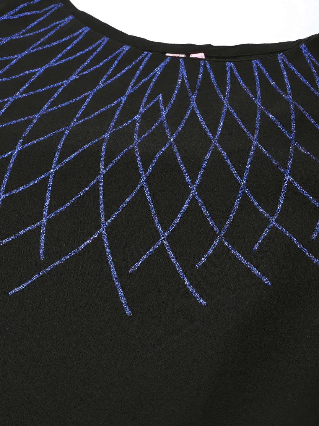 Black Printed Long Flared Dress | Indian Dresses Online